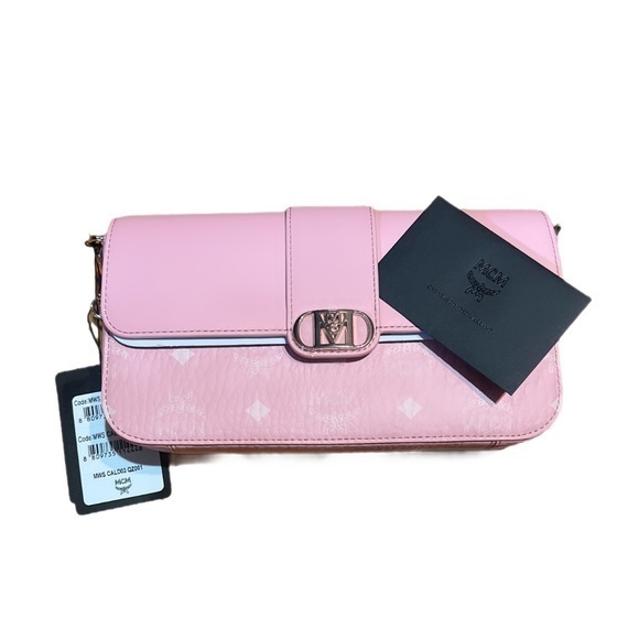 MCM Handbags - MCM Visetos Calfskin Logo Mode Travia Small Shoulder Bag - crossbody - NWT